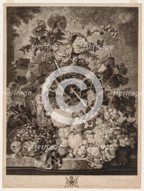A Fruit Piece, 1781. Creator: Richard Earlom (British, 1743-1822).