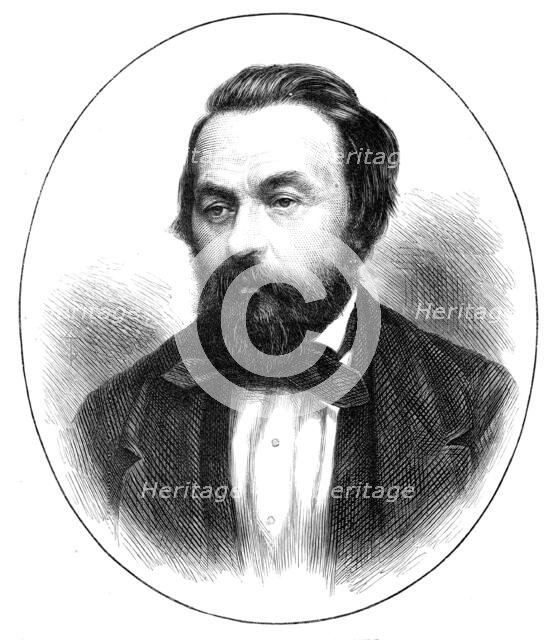 The late Mr. Owen Jones, decorative artist, 1874. Creator: Unknown.