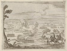 After a Long March, Francesco I d'Este Passes with the River of Cassano with his Army, thu..., 1659. Creator: Bartolomeo Fenice.