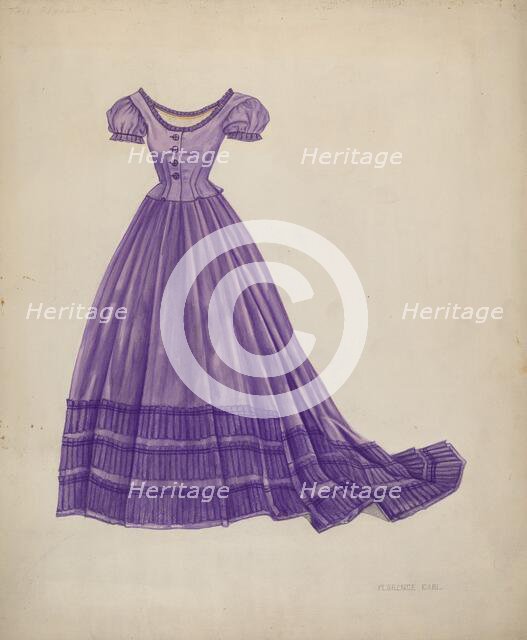 Dress, 1935/1942. Creator: Florence Earl.