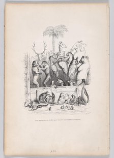 This protest was stifled by the noise of private conversations from Scenes from the..., ca. 1837-47. Creator: Louis-Henri Brevière.