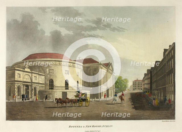 Rotunda and New Rooms - Dublin, published December 1975. Creator: James Malton.