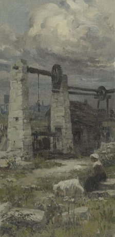 Esquisse pour la mairie de Bagneux : les anciennes carrières de Bagneux, c.1907. Creator: Paul Albert Steck.