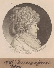 Mrs. Cunnyngham, 1798. Creator: Charles Balthazar Julien Févret de Saint-Mémin.