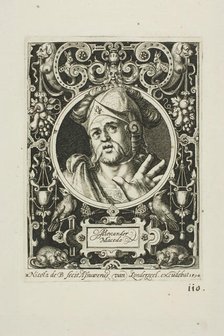 Alexander the Great, plate two from The Nine Worthies, 1594. Creator: Nicolaes de Bruyn.