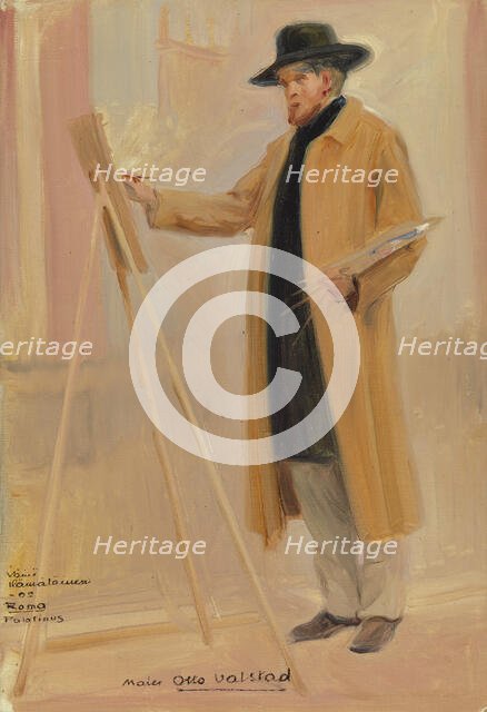 Portrait of the Painter Otto Valstad, 1902. Creator: Vaino Hamalainen.