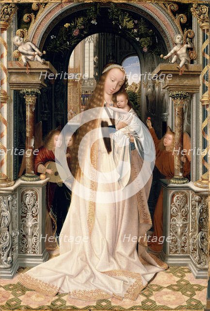 Madonna and Child with Angels, c1509. Creator: Massys, Quentin  .