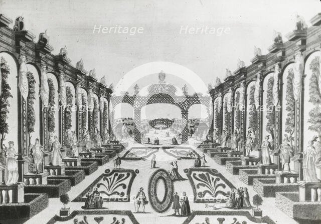 Reproduction of print showing Axarian Pleasure Garden, Saint Petersburg, Russia, c1915 and 1925. Creator: Frances Benjamin Johnston.