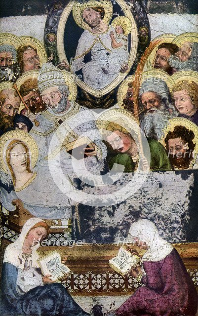 'Death of the Virgin Mary', c1360 (1955). Artist: Unknown