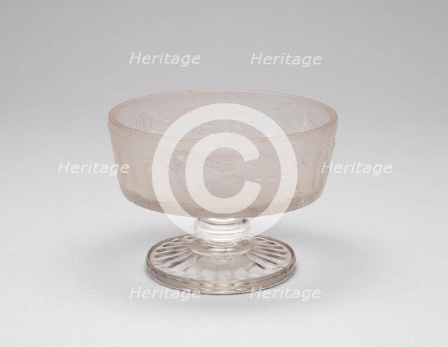 Westward Ho!/Pioneer pattern footed dish, c. 1876. Creator: Gillinder & Sons.