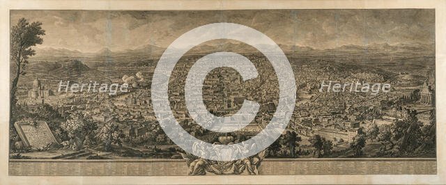 Prospetto dell'Alma Città di Roma visto dal Monte Gianciolo, Between 1745 and 1765. Creator: Vasi, Giuseppe (1710-1782).