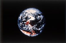 Pixellated Earth from space, c1980s.  Creator: NASA.