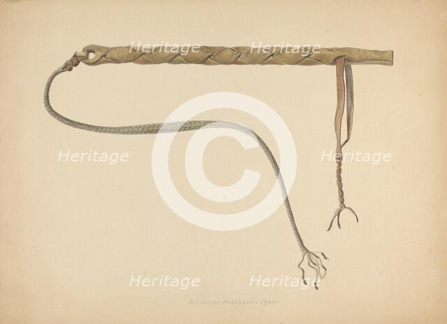 Rawhide Herder's Whip, 1940. Creator: Alexander Anderson.