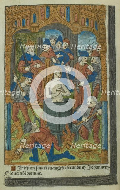 Martyrdom of a Christian saint, 1497. Creator: Master of Anne de Bretagne.