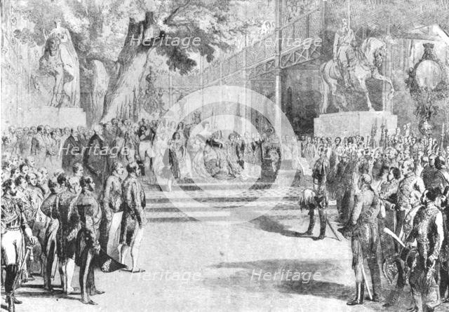 'The Crystal Palace, Hyde Park, 1851: Opened by Queen Victoria, May 1', 1901.    Creator: Unknown.