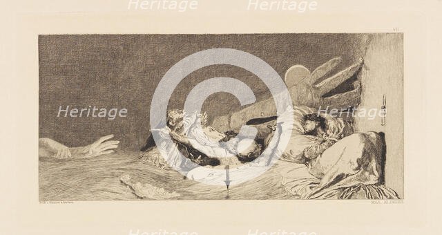 Opus VI, from Paraphrase on the Finding of a Glove, 1881. Creator: Klinger, Max (1857-1920).