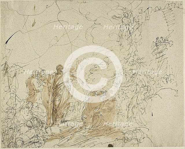 St. Paul Shaking off the Viper, n.d. Creator: Benjamin West.