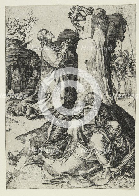 The Agony in the Garden, late 15th century. Artist: Martin Schongauer.