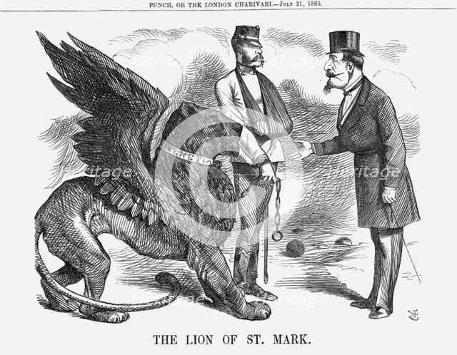 'The Lion of St Mark', 1866. Artist: John Tenniel