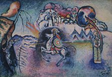 Rider (Saint George), 1910s. Artist: Kandinsky, Wassily Vasilyevich (1866-1944)