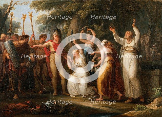 Thusnelda Crowning Hermann, 1785. Artist: Kauffmann, Angelika (1741-1807)