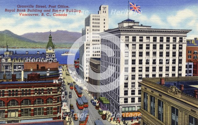 Granville Street, Vancouver, British Columbia, Canada, 1940. Artist: Unknown