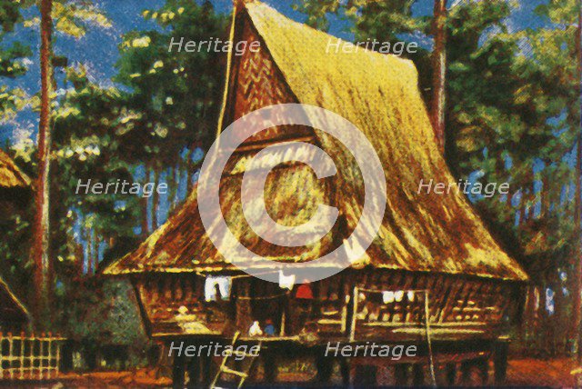 Traditional house on stilts, Sumatra, c1928. Creator: Unknown.