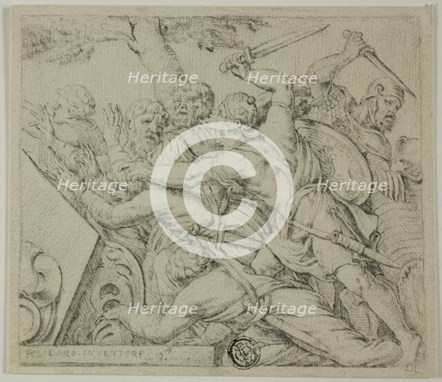 Soldiers of Cyrus Tearing Apart the Army of Spargabise, n.d. Creator: Unknown.