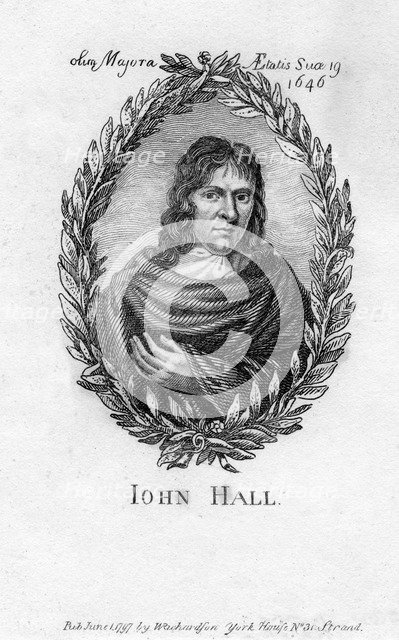 John Hall, poet, 1797. Artist: Unknown