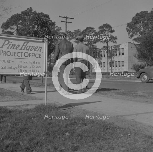 School for Negroes across the street from low rent housing project, Daytona Beach, Florida, 1943. Creator: Gordon Parks.