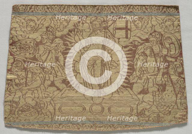 Fragment of Band Showing Resurrection, 1500s. Creator: Unknown.