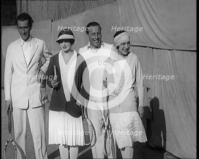 The Tennis Players Suzanne Lenglen of France and Helen Wills of the United States of America...,1926 Creator: British Pathe Ltd.