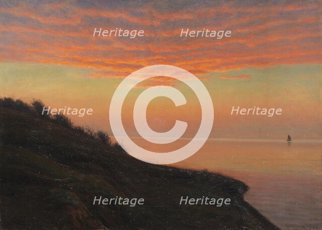 Evening mood on the Danish coast, 1920. Creator: Wang, Albert Edvard (1864-1930).