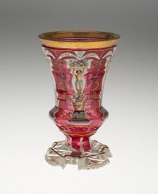 Beaker, Bohemia, c. 1840/50. Creator: Bohemia Glass.