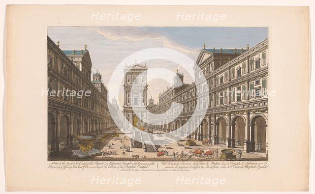 View of the courtyard of the Temple of Solomon, 1754-1755. Creator: Unknown.