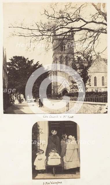 Coln Church + Mr Kent; 3 Miss Wallingtons, 1853-56. Creator: John Dillwyn Llewelyn.