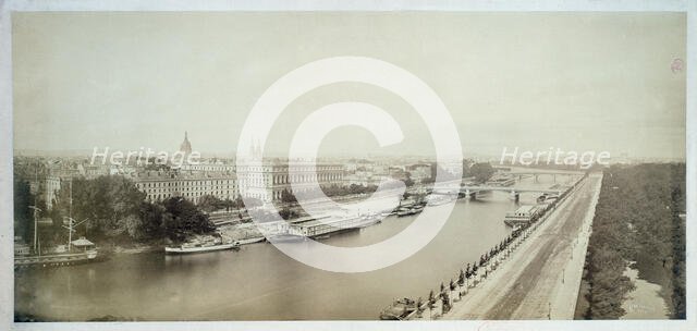 Panorama of the Quai d'Orsay, 7th arrondissement, Paris, between 1845 and 1885. Creator: Frederic Martens.