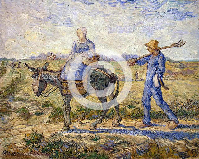 'Morning: Going out to Work', 1890.  Artist: Vincent van Gogh