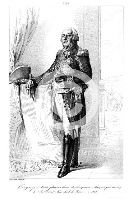 François-Henri de Franquetot de Coigny (1737-1821), Marshal of France, 1839.Artist: Darodes