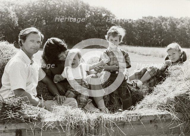 The Royal Family of Sweden on holiday, Öland, Sweden, 1983. Artist: Unknown