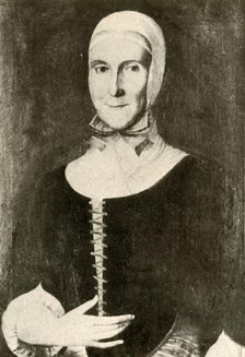 'Portrait of Mrs. Elisabeth Boehler in the Moravian settlement, Pennsylvania', 1787, (1937). Creator: Unknown.