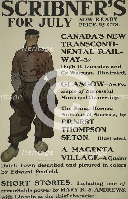 Scribner's for July., c1899 - 1906. Creator: Edward Penfield.