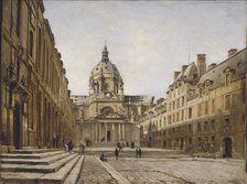 Courtyard of the old Sorbonne, 1886. Creator: Emmanuel Lansyer.