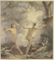 Alpheios pursues Arethusa, who is rescued by Diana, 1742. Creator: Arnout Rentinck.