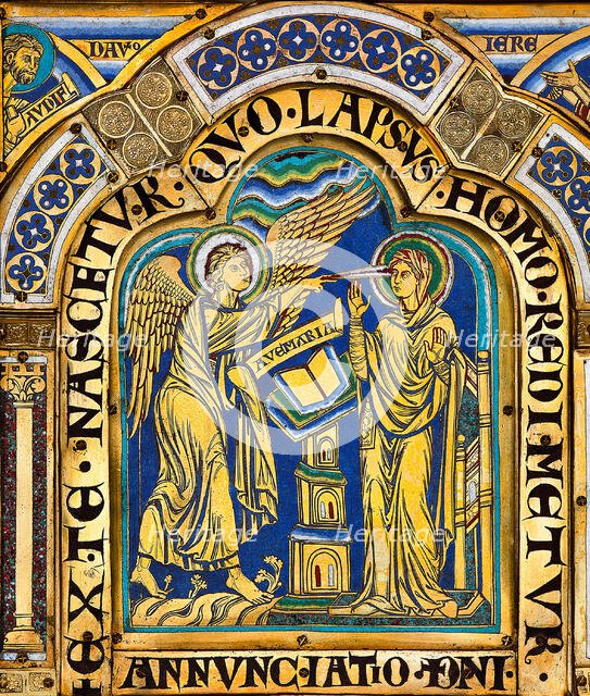 The Verdun Altar: The Annunciation, 1181. Creator: Nicholas of Verdun (ca 1130/40-after 1205).