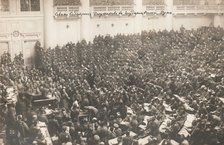 The Petrograd Soviet of Soldiers' Deputies at the State Duma, 1917.