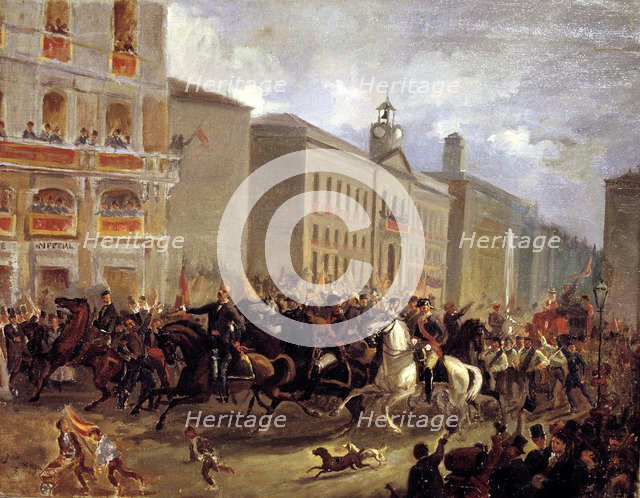 Proclamation of the First Republic in the Puerta del Sol, 1873.