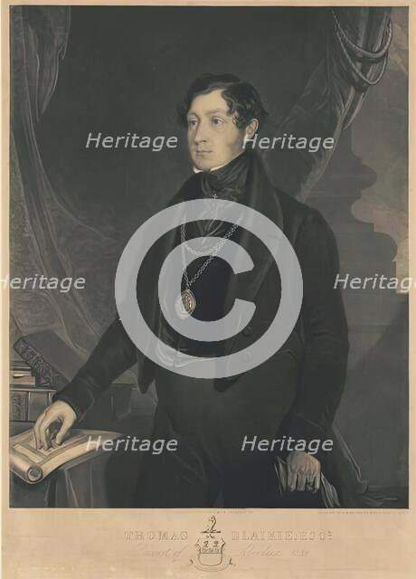 Portrait of Sir Thomas Blaikie, (1802-1861), 1841. Creator: John Phillip.