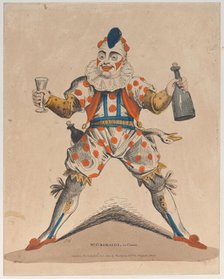 Mr. Grimaldi as Clown, July 13, 1822. Creator: Possibly Piercy Roberts (British, active 1794-1828).