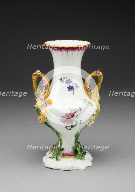Vase, Vincennes, 1749/52. Creators: Vincennes Porcelain Manufactory, Jean-Claude Deplessis.